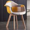 Modern Fabric Dining Chair with Wooden Legs thumb 3