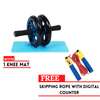 AB Wheel Smooth Roller Plus Free Skipping Rope And Mat thumb 0