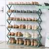 6-Tier foldable Bamboo Shoe Rack stand thumb 2