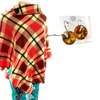 Womens Cotton Poncho With Orange earrings thumb 0