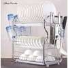 Nunix 3 Tier Stainless Steel Dish Rack Drainer thumb 1