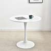 Modern White Round Dining Table thumb 3