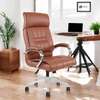 Office Chair: Brown Adjustable Lift Executive Office Chair thumb 3