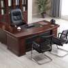 Solid Wood Executive Desk Chair – Modern Boss Office Set thumb 3