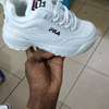 White Fila Sneakers For Kids thumb 1