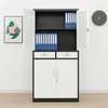 Office Cabinet : 4-Door Half Glass Office Steel Cabinet thumb 1