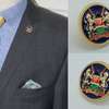 Kenya Emblem Lapel Pin Badge with Rounded Roped Edge thumb 5