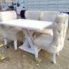 white fur made dinning table thumb 0