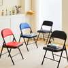 Foldable Lightweight Leather Metal Frame Office Chair thumb 2