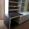 6ft tv stand black and white thumb 2
