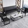 Black Fabric 5 Seaters Sofas For Reception thumb 8