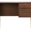 Office table: Brown office table with drawers thumb 1