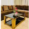 Black Metal With Top Golden Glass Table Coffee thumb 13