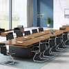 3 M Brown Wood Rectangular Conference Meeting Table thumb 4