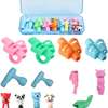 Pencil Grip Holder With Box Silicone Children Kids Learning thumb 0