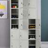 White  Steel File Cabinet With  15 Drawers thumb 4