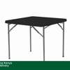 LASA Square 86cm Folding Card Table - Black thumb 1