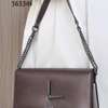 PEDRA Leather Shoulder Bag Medium Dark Brown thumb 0