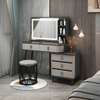 Dresser;  Modern Makeup Vanity Desk with Mirror, Lights, thumb 5