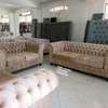Five seater(3-2) brown chesterfield sofa thumb 0