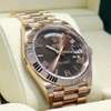 Rolex President 40mm Day-Date Rose Gold Chocolate Dial Watch thumb 6