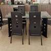 6-Piece Modern Glass Dining Room Set with Chairs thumb 0