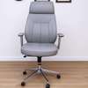 Office Chair: Grey Leatherette Padded Office Chair thumb 5