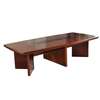 Conference table: 2.4m boardroom table with grommet holes thumb 0
