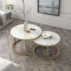 Twin Nesting Tables with Marble Tops and Gold Frame thumb 2