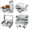 11 Litres Stainless steel Chaffing Dish with foldable Stand thumb 4