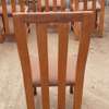 6 elegant solid wooden chairs with crystal table optional thumb 3