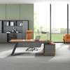 Office Desk : Solid L-Shaped Executive Wood Desk thumb 3