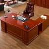 Office Desk: 1400mm Mahogany L-Desk thumb 0