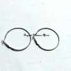 Womens Classic Silver Loop Earrings thumb 1