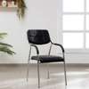 Office seat: Stackable leather catalina chair with amrest thumb 2