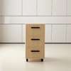Mobile Wooden Filing Cabinet – 3 Drawers thumb 1
