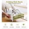 Foldable Dish Drying Rack Organizer Plastic Storage Holder thumb 0