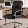 Office Chair: Non Adjustable Office Chair In Pure Black thumb 0