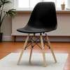 Plastic Wooden Base Armless Home Dining Chair thumb 5