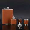 2 Portable hip flask set with 2 tot glasses and funnel thumb 1