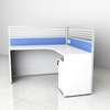 Office Desk: Office Cubicles With Glass Panels & Drawer thumb 1
