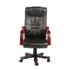 Office Chair: Leather Office Seat With Mahogany Armrest thumb 4