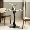 31.5” Black Round Dining Table with Tulip Base thumb 5