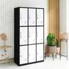 Office Cabinet: 9-Door Grey/White Storage Cabinet thumb 0