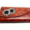 Womens Brown Leather Clutch thumb 0