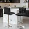 Adjustable Leather Armless Swivel Counter Barstool thumb 0