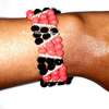 Womens Red/Black Crystal Bracelet with earrings thumb 2