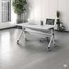 White Rectangular Office Foldable Training Desk thumb 3