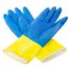 Bi-color rubber latex gloves thumb 1