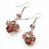 Womens Pink Crystal Earrings with box thumb 1